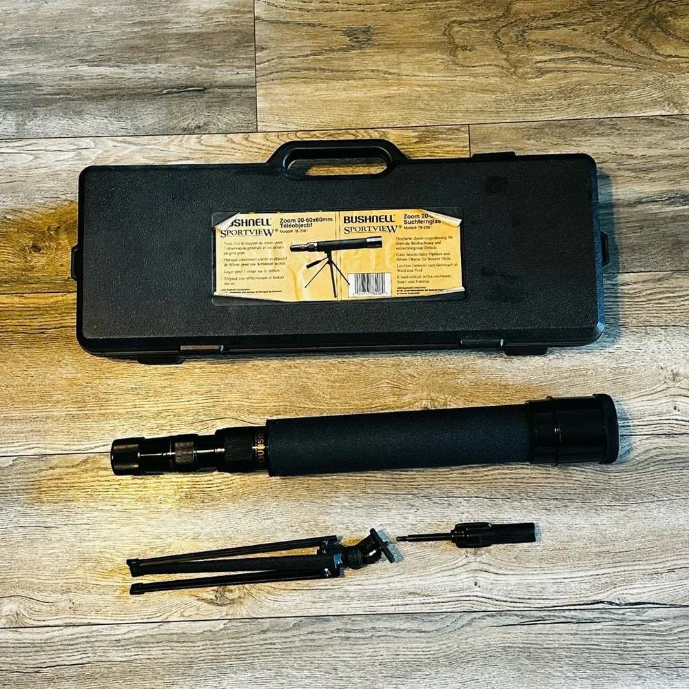 Black Telescope with Tripod